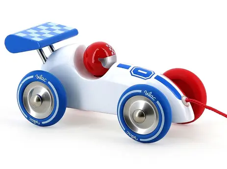 Voiture de course blanche à trainer