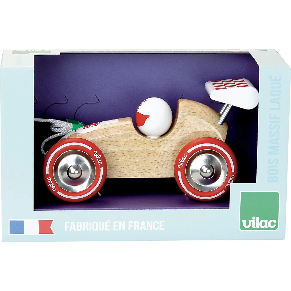 Voiture de course à trainer bois