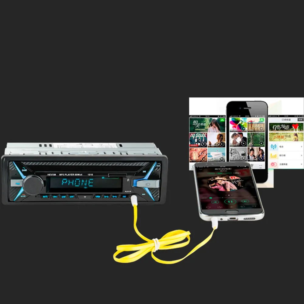 TD® Voiture mp3 voiture Bluetooth son stéréo qualité sonore sans perte Bluetooth amplificateur de voiture mains libres