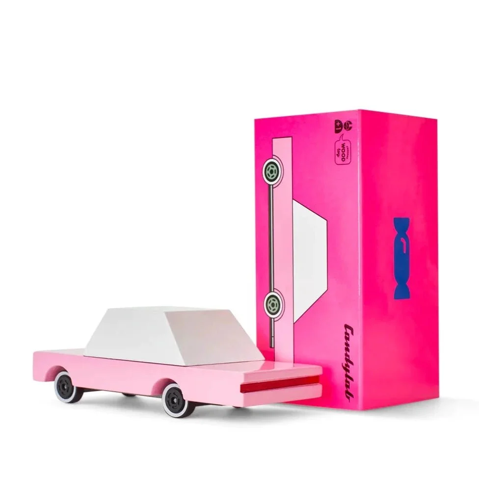 Voiture Pink Sedan en Bois Rose