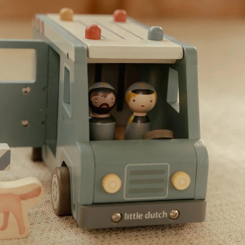 Voiture de police en bois – Bleu – Essentials
