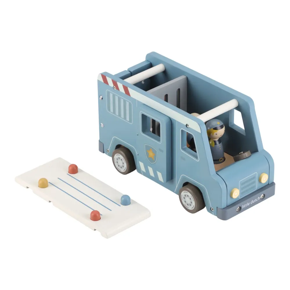 Voiture de police en bois – Bleu – Essentials