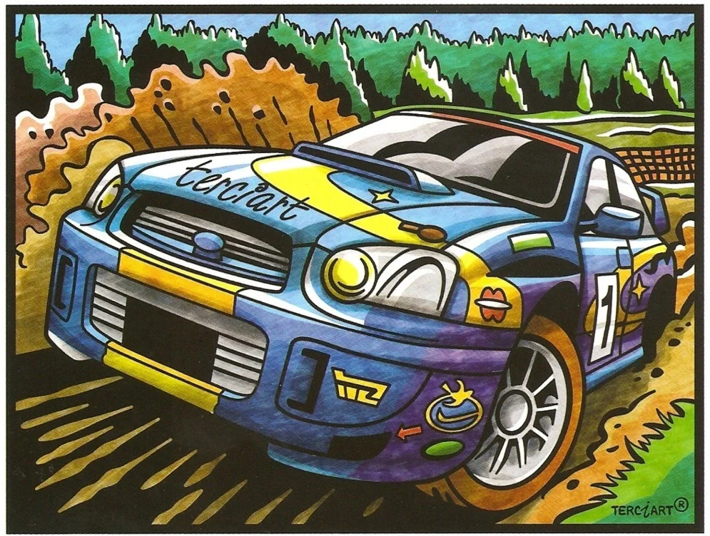 Voiture de rallye - Voiture de rallye en relief - Terciart