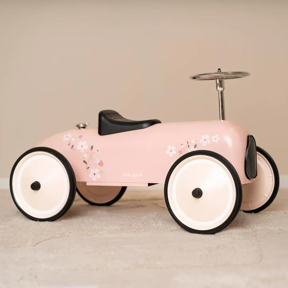 Voiture rétro à pédales - Rose - Essentials