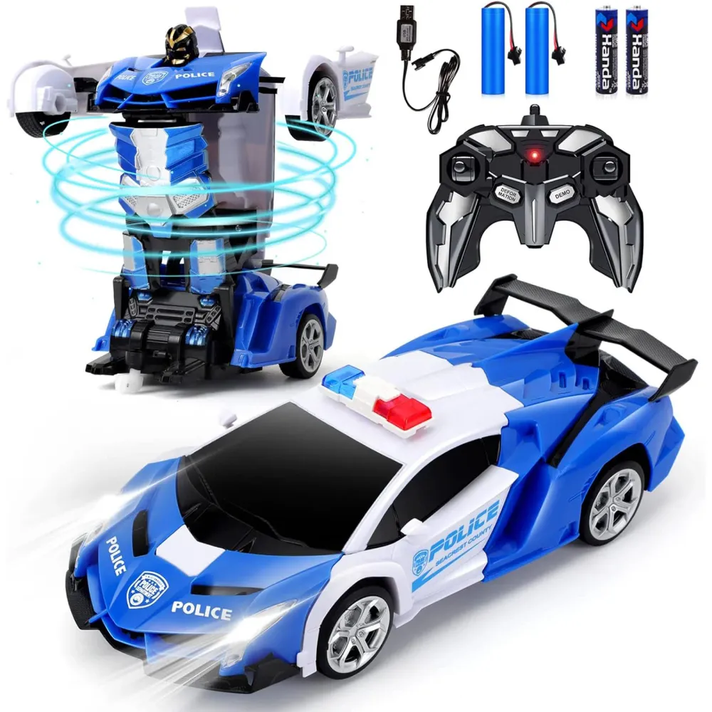 Voiture télécommandée 2,4 GHz de déformation télécommandée Car Caro Remote Control Rechargeable Car Car garçons et enfants...