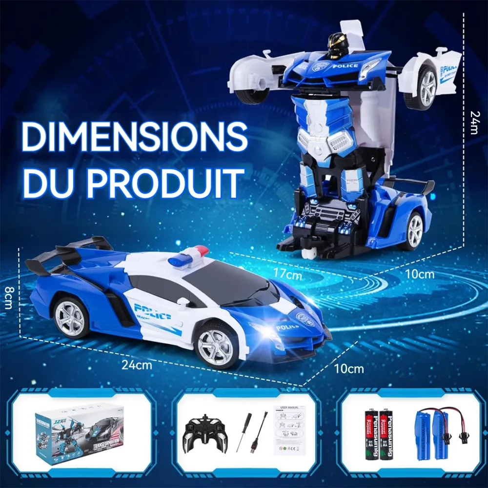 Voiture télécommandée 2,4 GHz de déformation télécommandée Car Caro Remote Control Rechargeable Car Car garçons et enfants...
