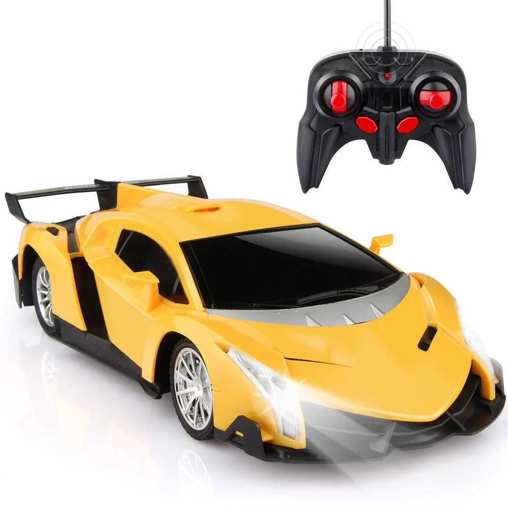 Voiture télécommandée pour enfants jaune