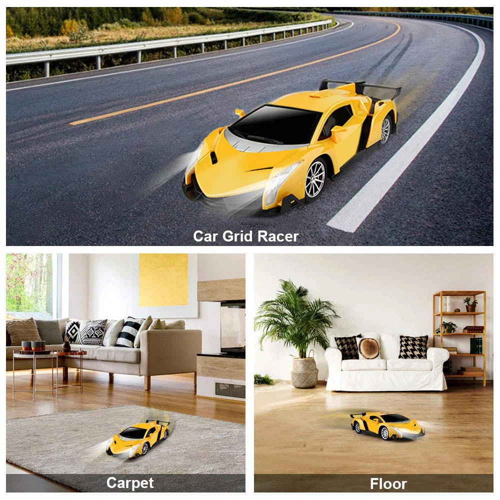 Voiture télécommandée pour enfants jaune