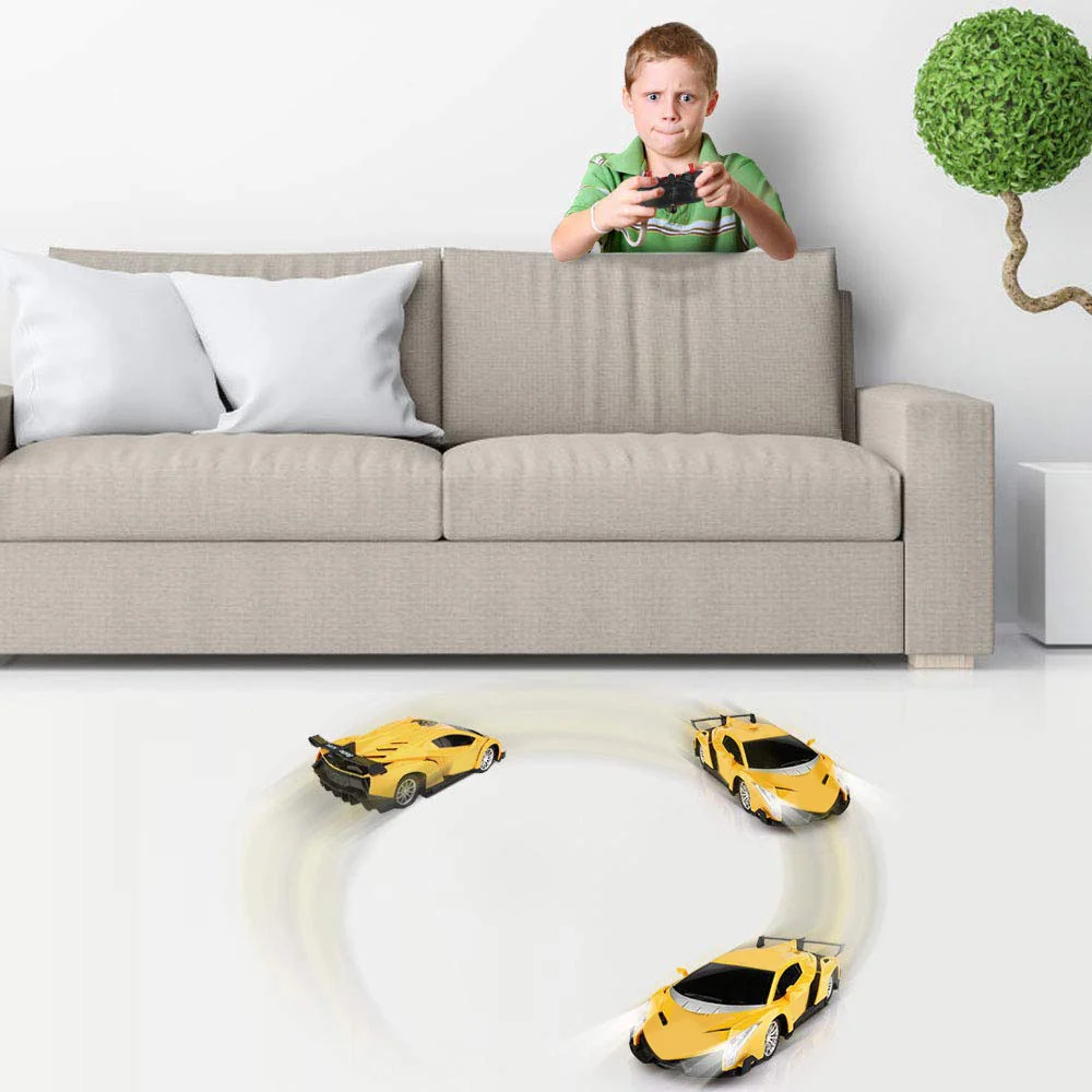 Voiture télécommandée pour enfants jaune