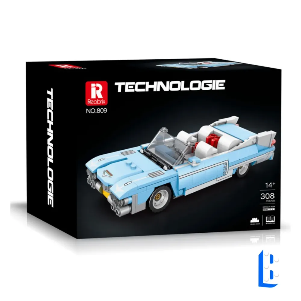 La voiture vintage bleu clair