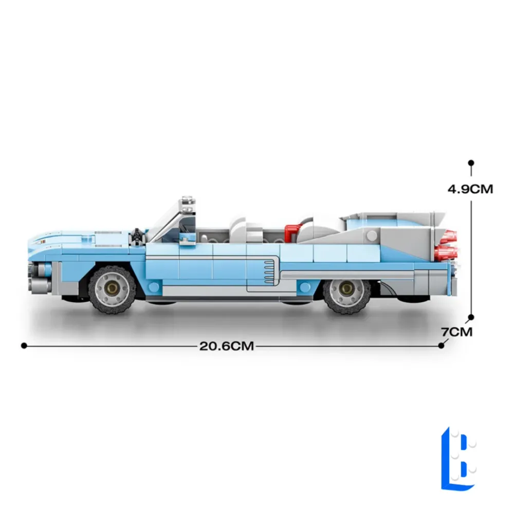 La voiture vintage bleu clair