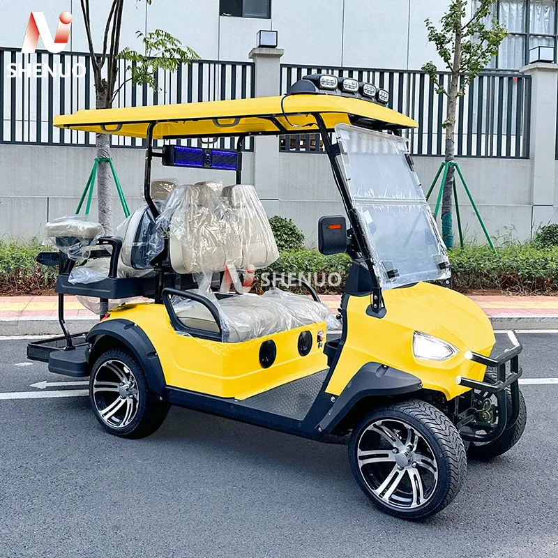Voiturette de golf électrique 4 places, batterie 48V 150Ah