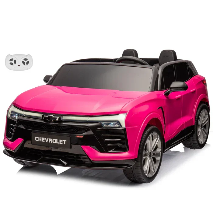 Voltz Toys® Chevrolet Blazer 24 V, voiture 2 places pour enfants avec télécommande, portes ouvrantes, lumières LED et musique