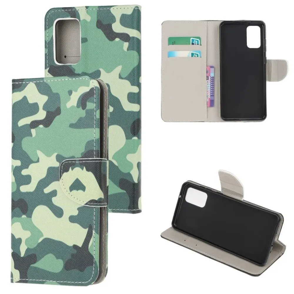 Wonderland Motorola Moto G9 Plus flip case - Camouflage