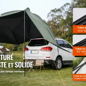 Auvent coffre Voiture 3x2, 1 m–Grand Auvent Latéral Woody's Camp