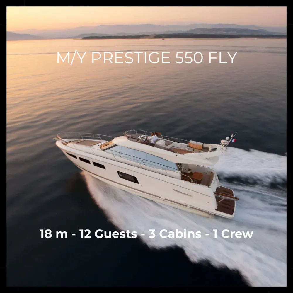 M/Y Prestige 550 FLY - 18 m - 3 Cabins - 12 Guests YACHT BAR