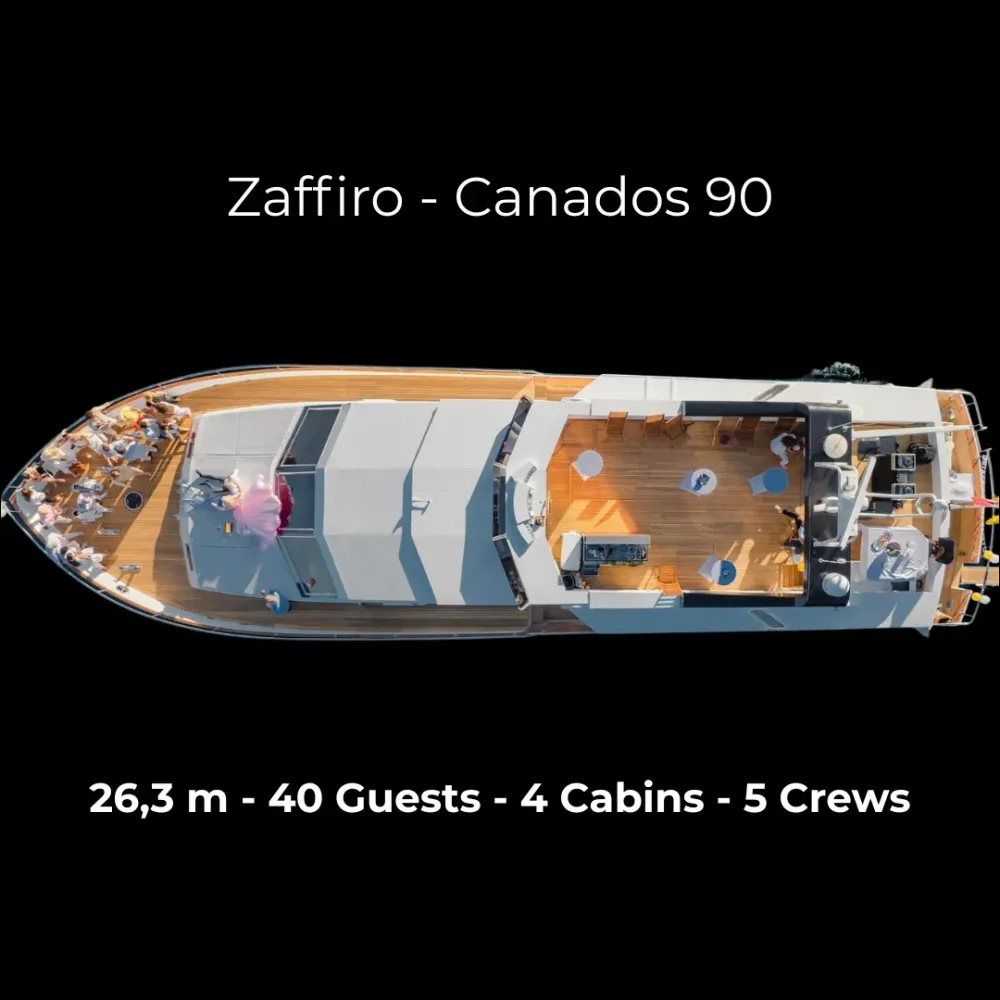 M/Y Zaffiro - 23,6 m - 4 Cabins - 40 Guests YACHT BAR