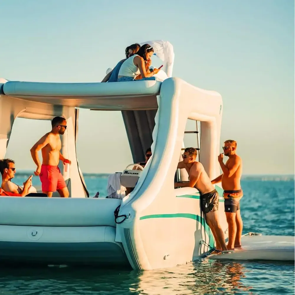Yacht gonflable de luxe électrique solaire 2-8 personnes
