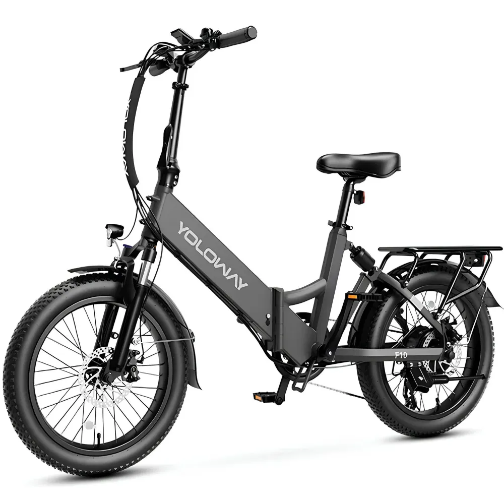 Vélo électrique Pliant Yoloway F10 - Moteur 250W Batteries 36V12.5Ah Pneus De 20*3.0 Pouces Freins à Disque Avant Et Arriè...