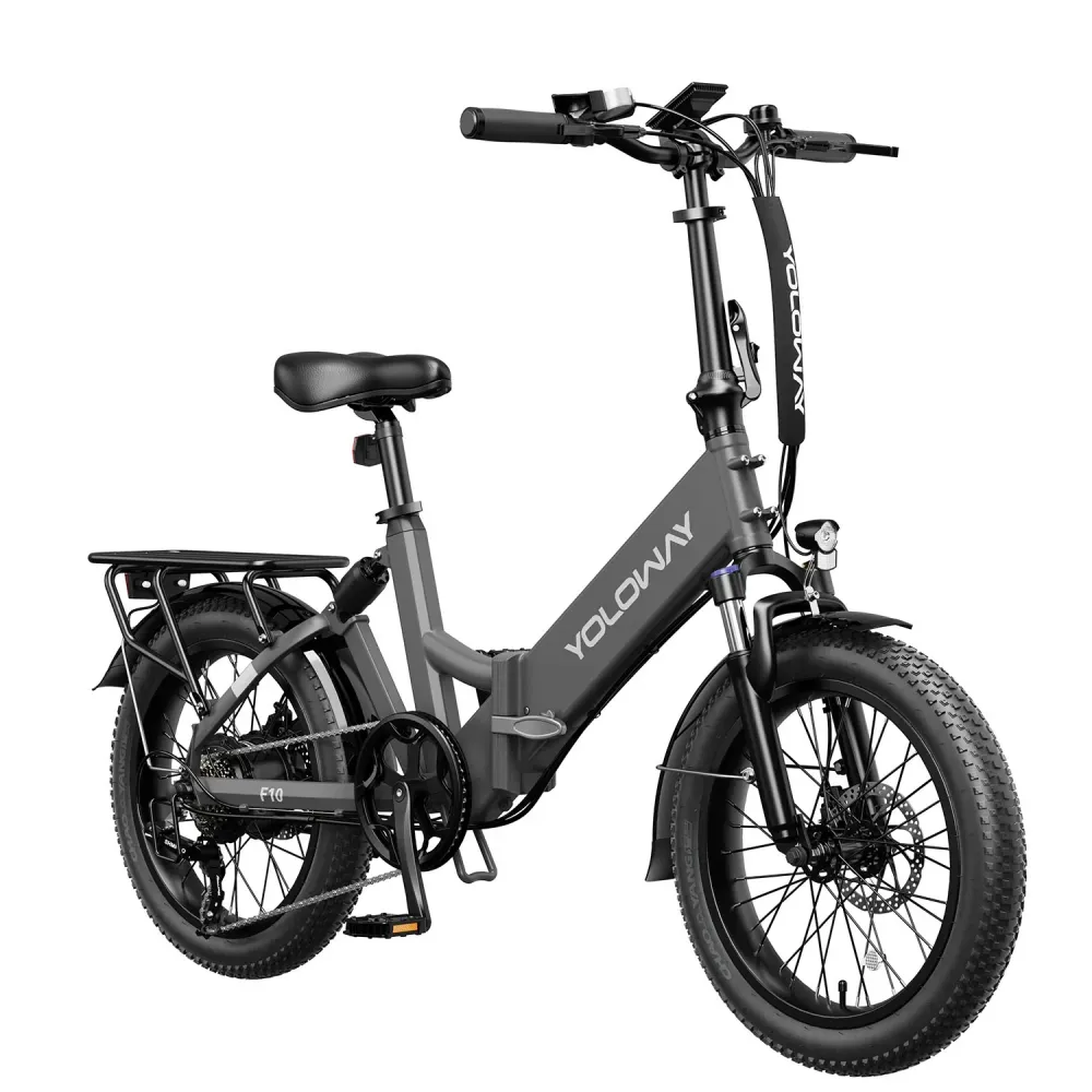 Vélo électrique Pliant Yoloway F10 - Moteur 250W Batteries 36V12.5Ah Pneus De 20*3.0 Pouces Freins à Disque Avant Et Arriè...