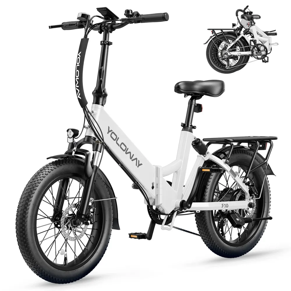 Vélo électrique Pliant Yoloway F10 - Moteur 250W Batteries 36V12.5Ah Pneus De 20*3.0 Pouces Freins à Disque Avant Et Arriè...