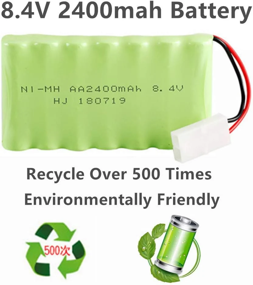 Batterie 6V Ni-Mh 2400 mAh pour télécommande de voiture + câble de charge USB YUNIQUE GREEN-CLEAN-POWER