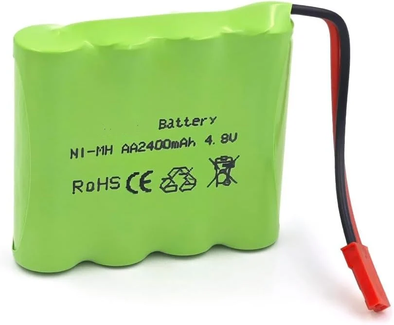 Batterie rechargeable 1 pièce 4.8V Ni-Mh 2400 mAh pour télécommande de voiture YUNIQUE GREEN-CLEAN-POWER