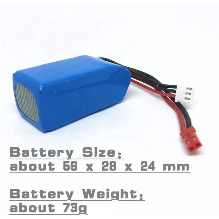 2 Pièces 7.4V 1100mAh Batteries pour Voiture Drone Wltoys A949 A959 A969 A979 V912 V913 V262 L959 T23 T55 F45 YUNIQUE GREE...