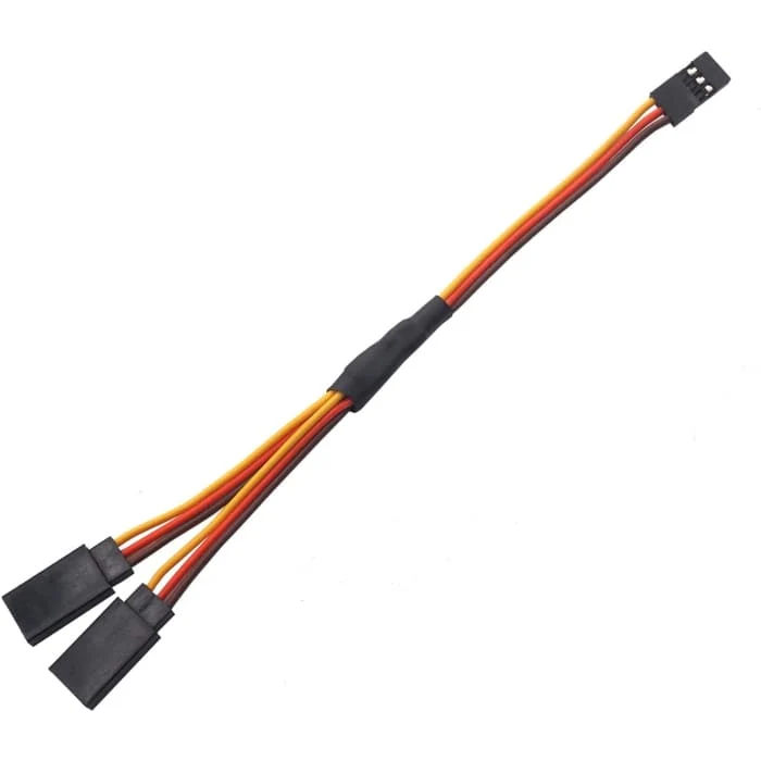 10 pièces câble d'extension servo pour RC 1 à 2 Y 300mm câble métallique 3 broches JR mâle et Futaba femelle pour RC voitu...