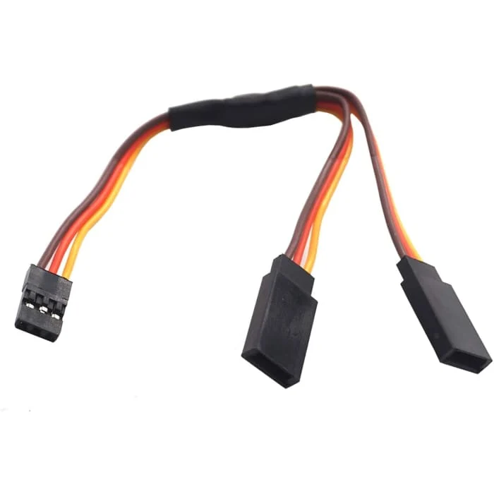 10 pièces câble d'extension servo pour RC 1 à 2 Y 300mm câble métallique 3 broches JR mâle et Futaba femelle pour RC voitu...