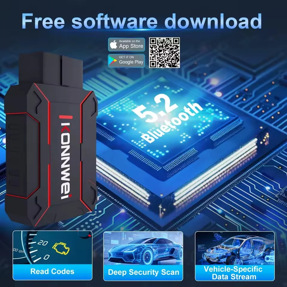 KONNWEI MAXOBD Bluetooth 5.2 OBDII voiture système complet Diagnostic zidni plus