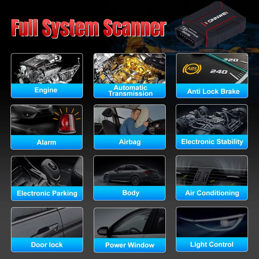 KONNWEI MAXOBD Bluetooth 5.2 OBDII voiture système complet Diagnostic zidni plus