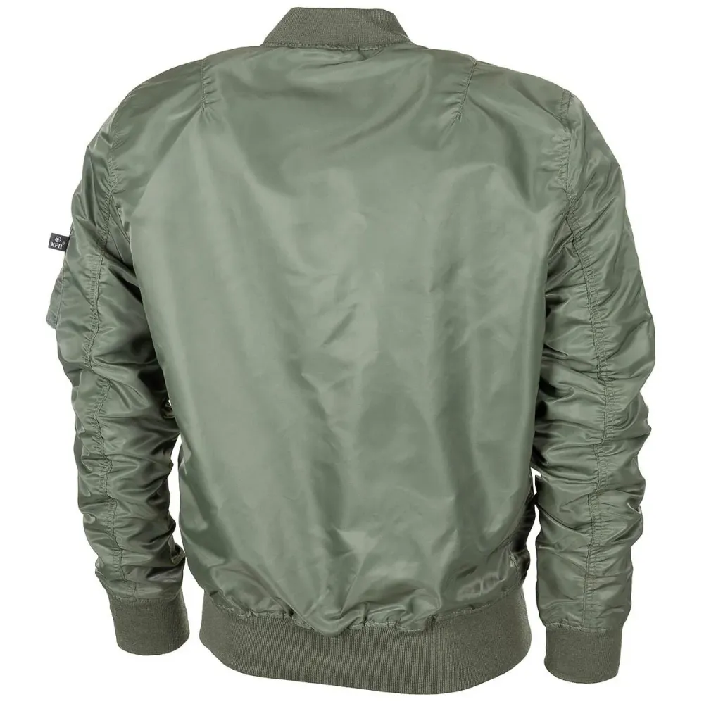 Veste de style militaire américain Bomber MA1 coupe-vent olive uniforme d'équipage des forces ériennes NEUF