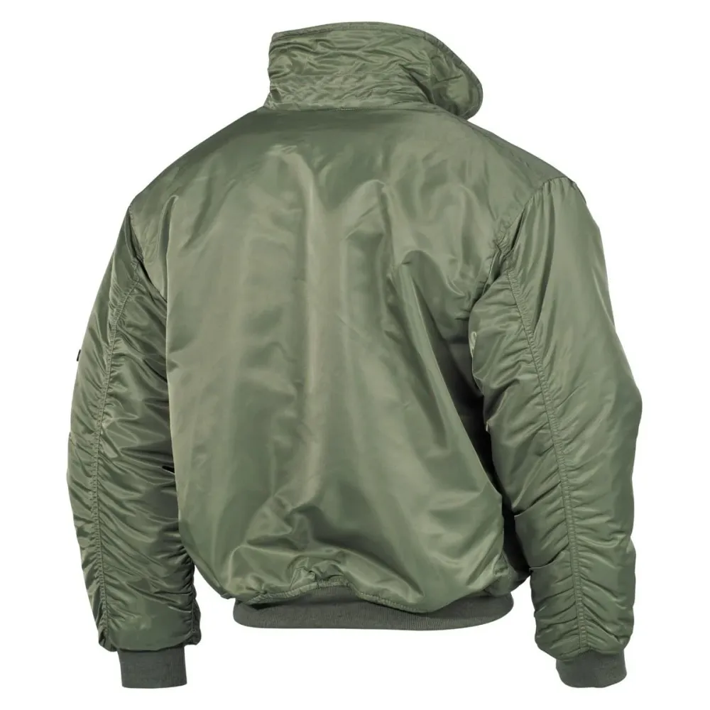 Veste de vol style bombardier de l'armée américaine, uniforme de temps hivernal olive pour équipage des forces ériennes