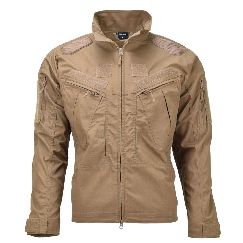 Bâche de protection Veste de combat de style militaire en ripstop coyote sombre de marque Mil-Tec Chimera