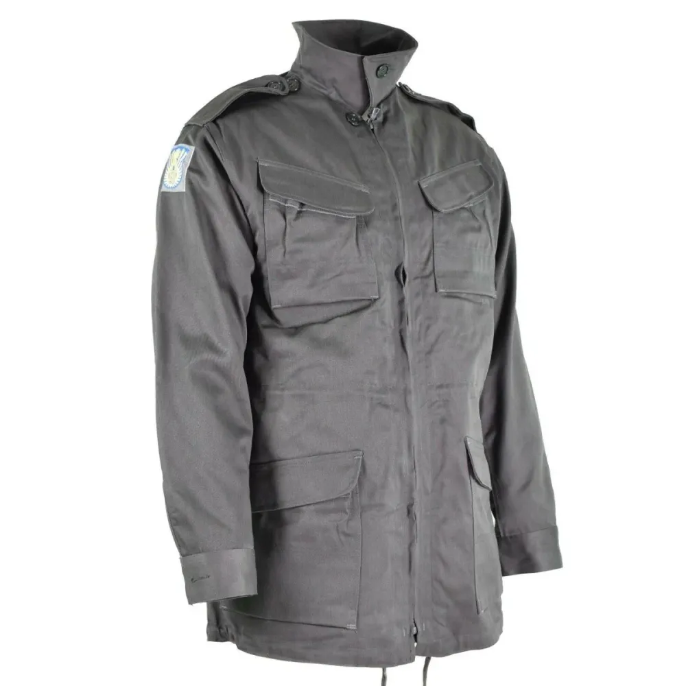 Filet de sécurité Veste de combat vrai de l'armée danoise M71, surplus militaire gris du Danemark, NEUF