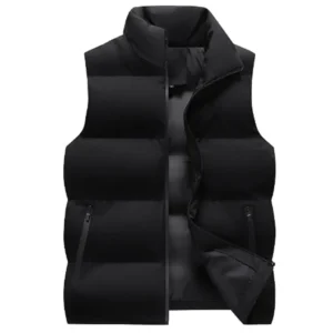 Neck Protection Zipper Men Winter Vest pour Motoneige