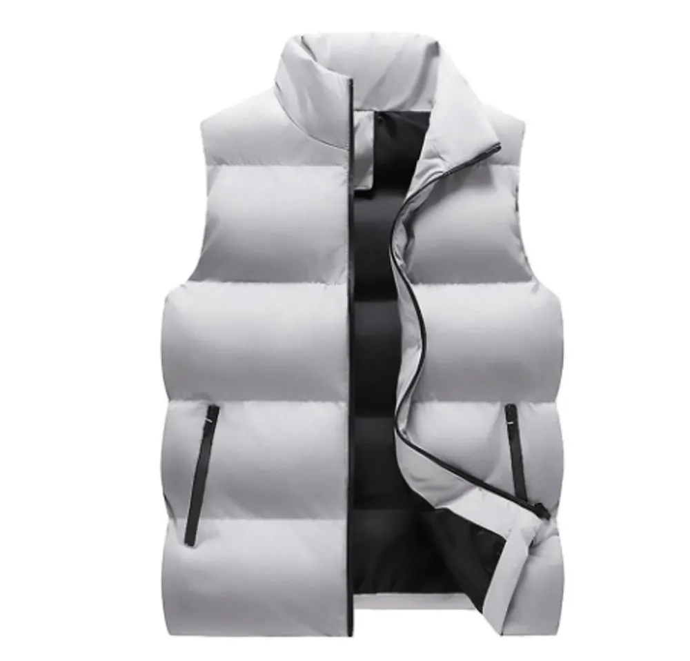 Neck Protection Zipper Men Winter Vest pour Motoneige