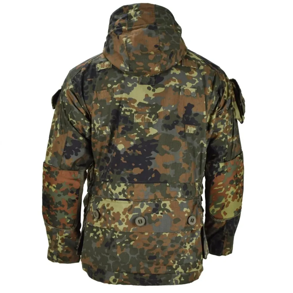 Protection pare-brise Veste de marque Mil-Tec RipStop Smock armée allemande Flecktarn Camo Parka Vêtements pour hommes