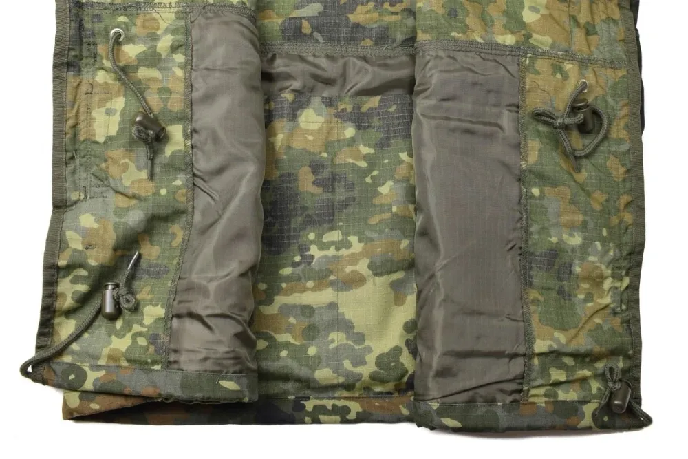 Protection pare-brise Veste de marque Mil-Tec RipStop Smock armée allemande Flecktarn Camo Parka Vêtements pour hommes