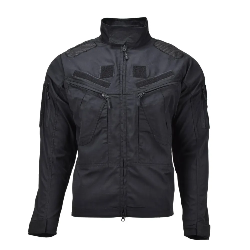 Veste chimère noire de style militaire de marque Mil-Tec, chemises militaires à coupe étroite en ripstop Facile à installer