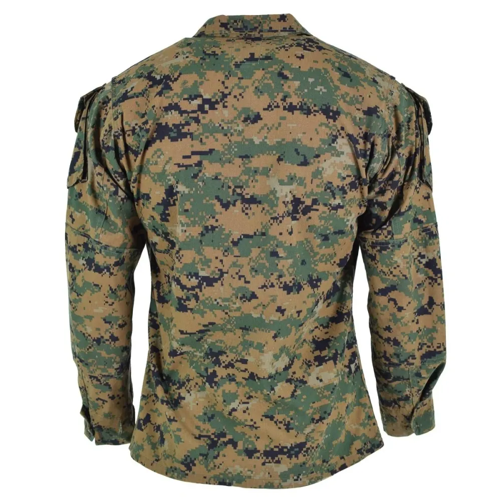 Veste originale de l'armée américaine BDU, chemise à camouflage numérique Woodland, édition militaire en Polyester renforcé