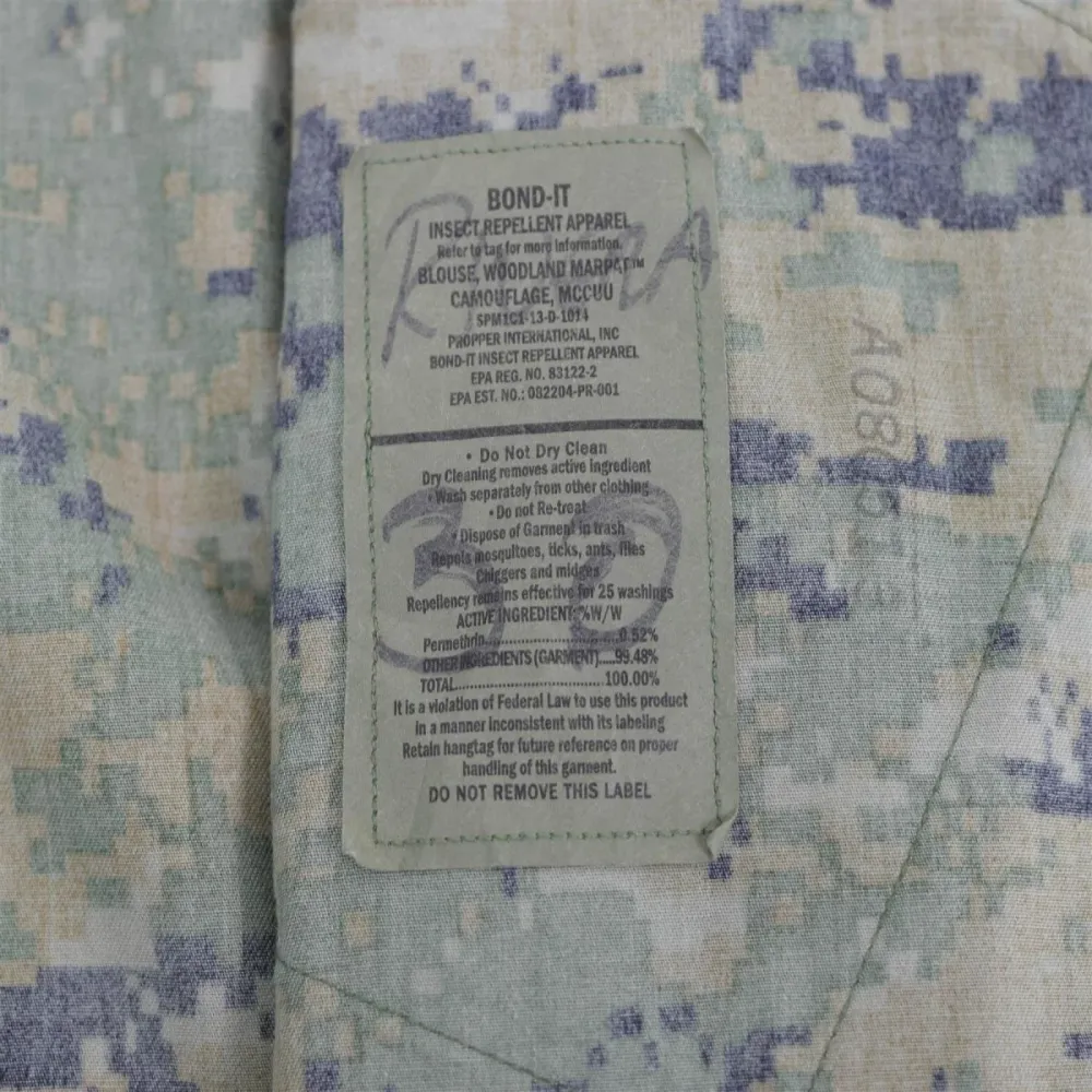 Veste originale de l'armée américaine BDU, chemise à camouflage numérique Woodland, édition militaire en Polyester renforcé