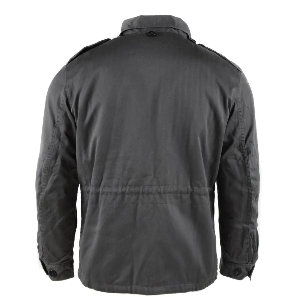Veste originale de l'armée danoise M71 Court Cut, surplus militaire gris du Danemark en Polyester renforcé
