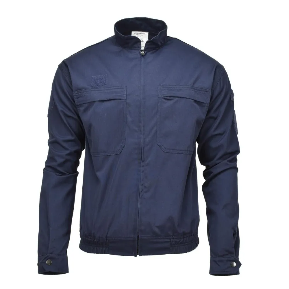 Veste de sport de police militaire française réel, chemise de sport à taille élastique bleue avec Système de verrouillage