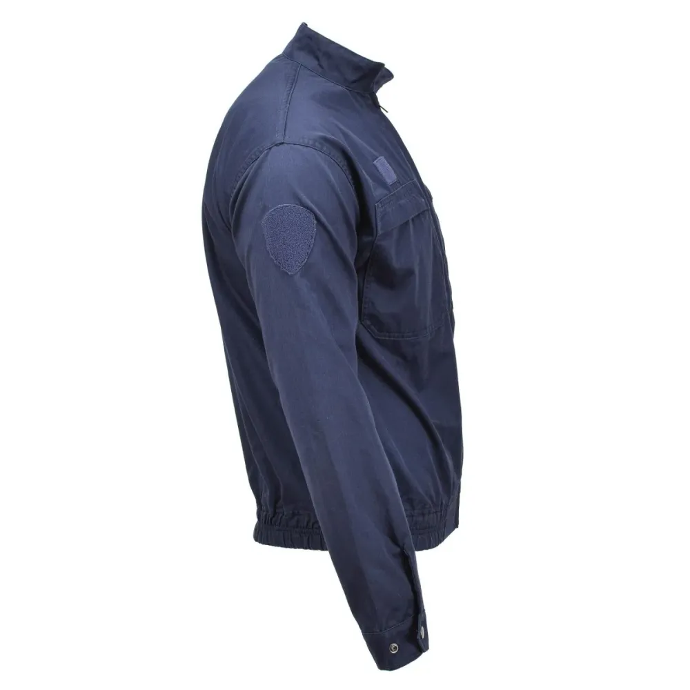 Veste de sport de police militaire française réel, chemise de sport à taille élastique bleue avec Système de verrouillage