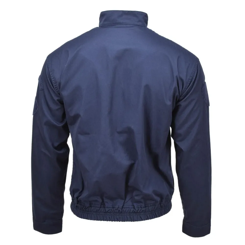 Veste de sport de police militaire française réel, chemise de sport à taille élastique bleue avec Système de verrouillage