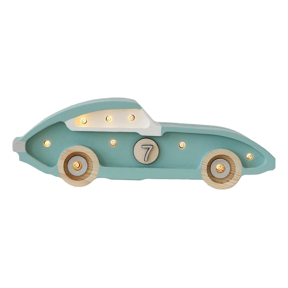 Lampe veilleuse voiture de course bleue pour conducteurs professionnels
